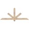 Ekena Millwork Kennewick Smooth Timber Gable Bracket, Douglas Fir, 60"W x 25"H x 3 1/2"D x 3 1/2"F, 10/12 Pitch GBW060X25X0404KEN00SDF - alternate 1
